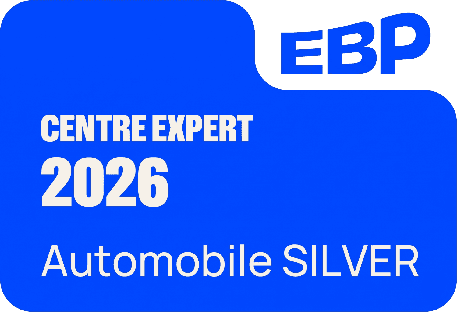 Vignette EBP Centre Expert Automobile Silver 2026 Vignette Certification EBP Centre Expert Automobile Silver 2026